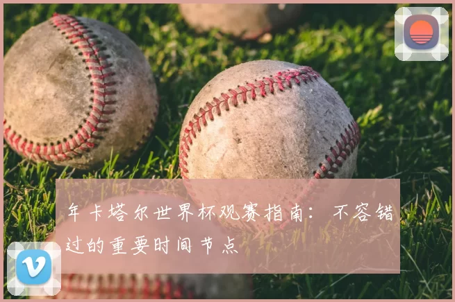 年卡塔尔世界杯观赛指南:不容错过的重要时间节点